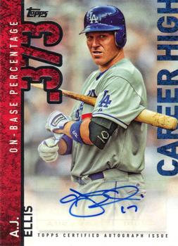 2015 Topps - Career High Autographs (Series One) #CH-AE A.J. Ellis Front