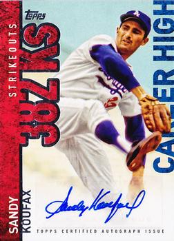 2015 Topps - Career High Autographs (Series One) #CH-SK Sandy Koufax Front