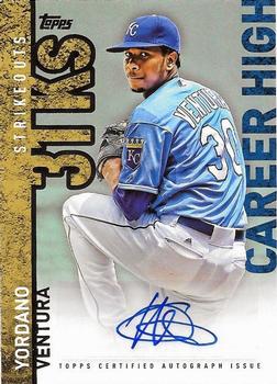 2015 Topps - Career High Autographs (Series One) #CH-YV Yordano Ventura Front