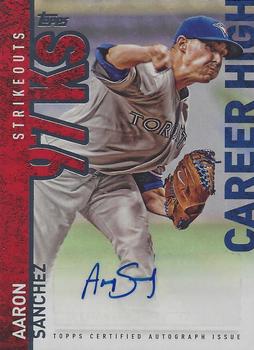 2015 Topps - Career High Autographs (Series One) #CH-AS Aaron Sanchez Front
