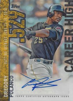 2015 Topps - Career High Autographs (Series One) #CH-GP Gregory Polanco Front