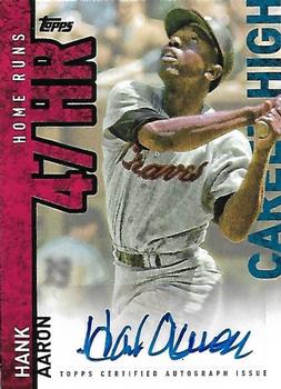 2015 Topps - Career High Autographs (Series One) #CH-HA Hank Aaron Front