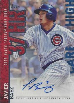 2015 Topps - Career High Autographs (Series One) #CH-JB Javier Baez Front