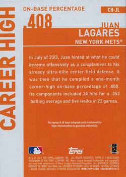 2015 Topps - Career High Autographs (Series One) #CH-JL Juan Lagares Back