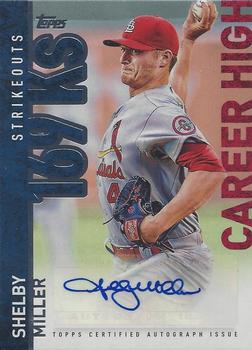2015 Topps - Career High Autographs (Series One) #CH-SM Shelby Miller Front