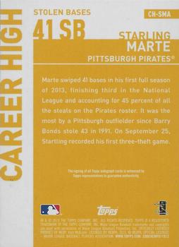 2015 Topps - Career High Autographs (Series One) #CH-SMA Starling Marte Back