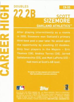 2015 Topps - Career High Autographs (Series One) #CH-SS Scott Sizemore Back