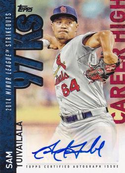 2015 Topps - Career High Autographs (Series One) #CH-ST Sam Tuivailala Front