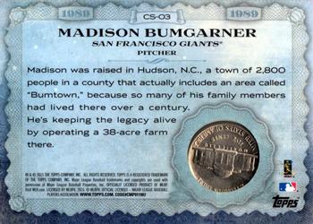 2015 Topps - Birth Year Coin and Stamp Nickel #CS-03 Madison Bumgarner Back