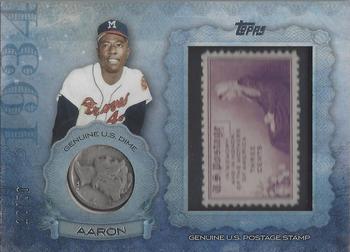 2015 Topps - Birth Year Coin and Stamp Dime #CS-01 Hank Aaron Front