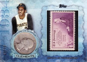 2015 Topps - Birth Year Coin and Stamp Quarter #CS-05 Roberto Clemente Front