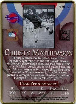 1996 Metallic Impressions The Original Hall Of Fame Electees #3 Christy Mathewson Back