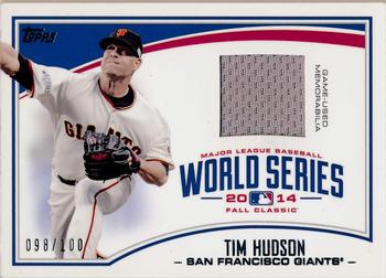 2015 Topps - World Series Champion Relics #WCR-TH Tim Hudson Front