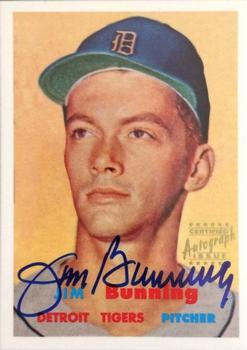 1997 Topps Stars - Autographed Rookie Reprints #3 Jim Bunning Front