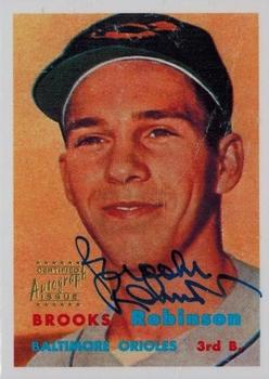 1997 Topps Stars - Autographed Rookie Reprints #13 Brooks Robinson Front