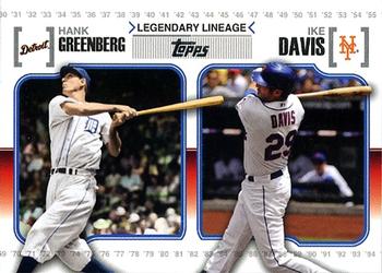 2010 Topps Update - Legendary Lineage #LL-67 Hank Greenberg / Ike Davis Front