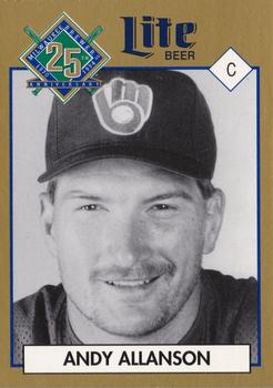 1994 Miller Brewing Milwaukee Brewers #NNO Andy Allanson Front