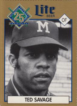 1994 Miller Brewing Milwaukee Brewers #NNO Ted Savage Front