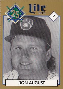 1994 Miller Brewing Milwaukee Brewers #NNO Don August Front