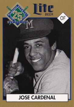 1994 Miller Brewing Milwaukee Brewers #NNO Jose Cardenal Front
