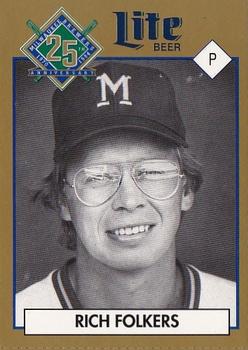 1994 Miller Brewing Milwaukee Brewers #NNO Rich Folkers Front