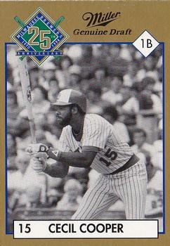 1994 Miller Brewing Milwaukee Brewers #NNO Cecil Cooper Front