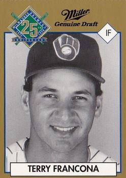 1994 Miller Brewing Milwaukee Brewers #NNO Terry Francona Front