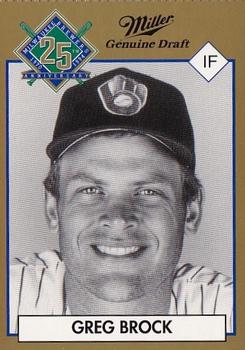 1994 Miller Brewing Milwaukee Brewers #NNO Greg Brock Front