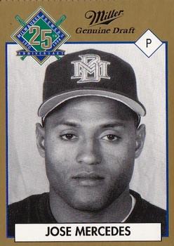 1994 Miller Brewing Milwaukee Brewers #NNO Jose Mercedes Front