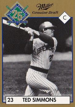 1994 Miller Brewing Milwaukee Brewers #NNO Ted Simmons Front