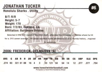 2006 HWB Honolulu Sharks #NNO Jonathan Tucker Back