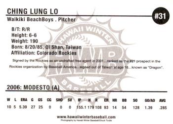 2006 HWB Waikiki BeachBoys #NNO Ching-Lung Lo Back