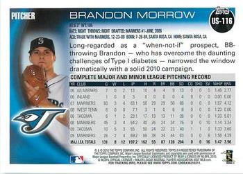2010 Topps Update - All-Black #US-116 Brandon Morrow Back
