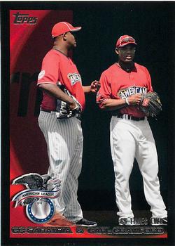 2010 Topps Update - All-Black #US-158 CC Time Two (CC Sabathia / Carl Crawford) Front