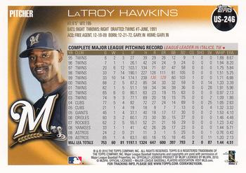2010 Topps Update - All-Black #US-246 LaTroy Hawkins Back