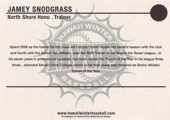 2006 HWB North Shore Honu #NNO Jamey Snodgrass Back