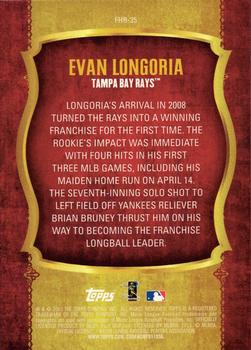 2015 Topps - First Home Run Silver (Series One) #FHR-35 Evan Longoria Back