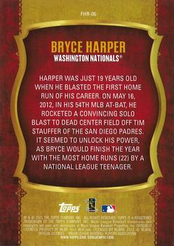 2015 Topps - First Home Run Silver (Series One) #FHR-06 Bryce Harper Back