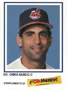 1986 Oh Henry! Cleveland Indians SGA #NNO Chris Bando Front