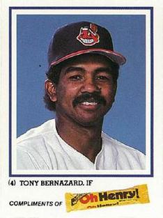 1986 Oh Henry! Cleveland Indians SGA #NNO Tony Bernazard Front