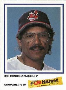 1986 Oh Henry! Cleveland Indians SGA #NNO Ernie Camacho Front