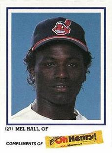 1986 Oh Henry! Cleveland Indians SGA #NNO Mel Hall Front