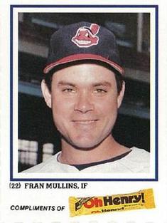 1986 Oh Henry! Cleveland Indians SGA #NNO Fran Mullins Front