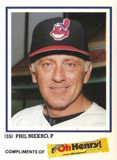 1986 Oh Henry! Cleveland Indians SGA #NNO Phil Niekro Front