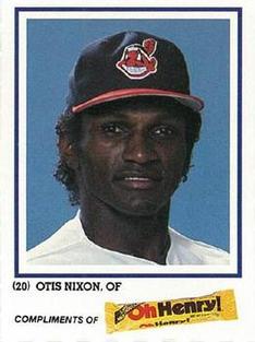 1986 Oh Henry! Cleveland Indians SGA #NNO Otis Nixon Front