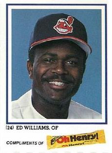 1986 Oh Henry! Cleveland Indians SGA #NNO Eddie Williams Front