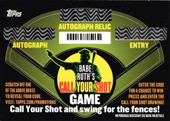 2015 Topps - Call Your Shot Promotional Game #NNO Call Your Shot Game Front
