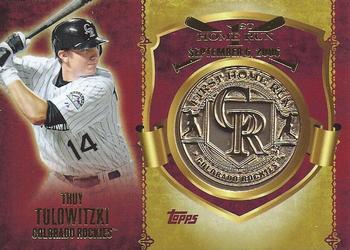 2015 Topps - First Home Run Medallions #FHRM-TT Troy Tulowitzki Front