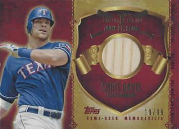 2015 Topps - First Home Run Relics (Series One) #FHRR-CD Chris Davis Front
