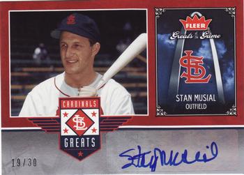 2006 Fleer Greats of the Game - Cardinals Greats Autograph #STL-SM Stan Musial Front